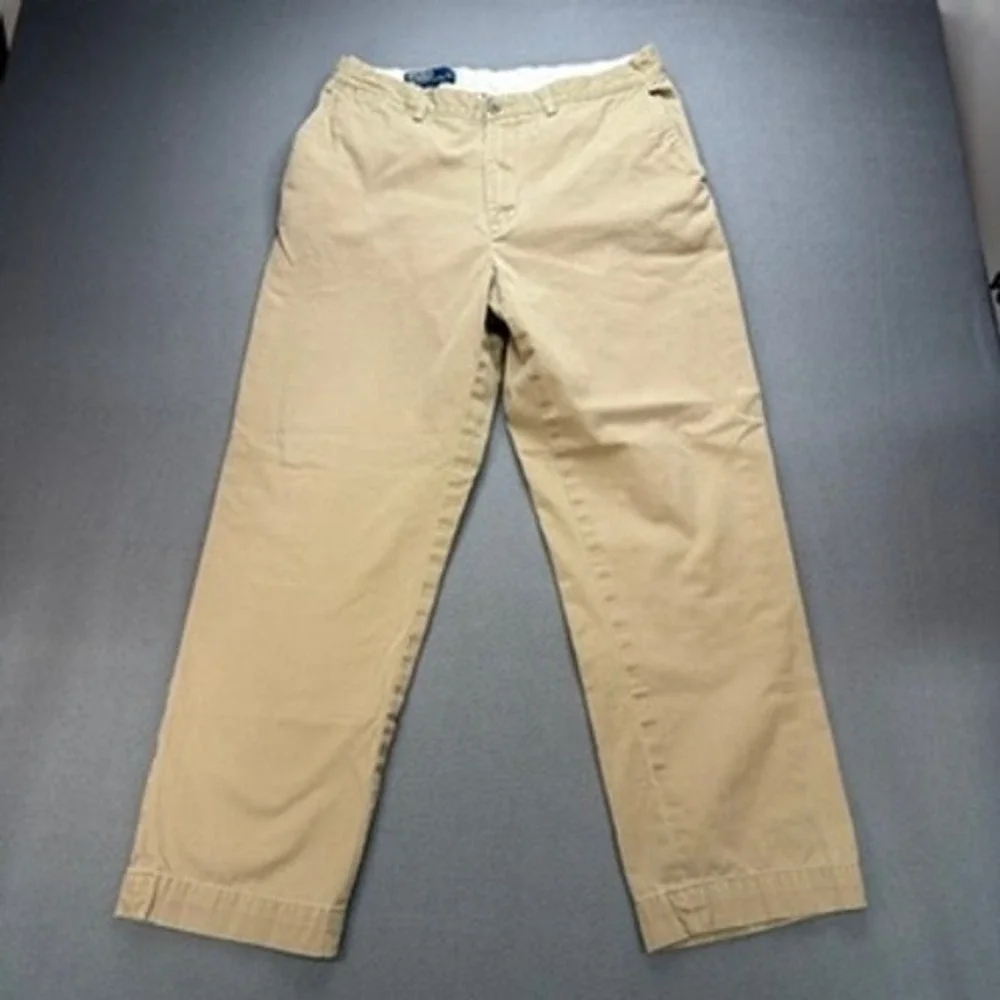 Polo Ralph Lauren Prospect Pant Chino Straight 34x30 (FIT 32x29) Tan Cotton Prep